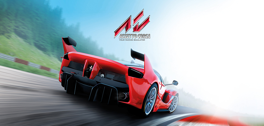 Assetto Corsa console artwork with Ferrari FXXK