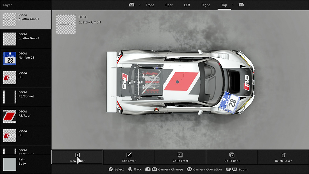 Gran Turismo Sport livery editor