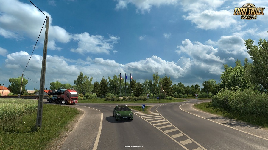 Euro Truck Simulator 2 France DLC Roundabout