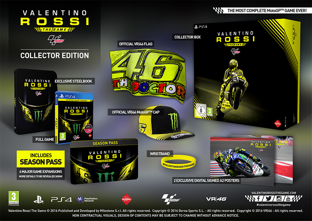 Valentino Rossi The Game Collectors Edition contents