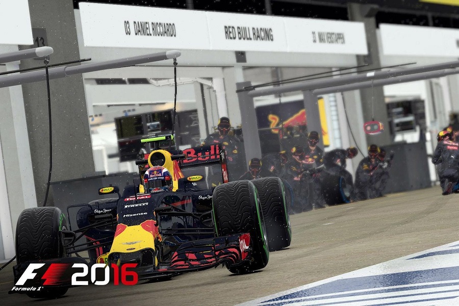 F1 2016 Ricciardo leaving pit lane screenshot Codemasters Red Bull Ring Austrian Grand Prix