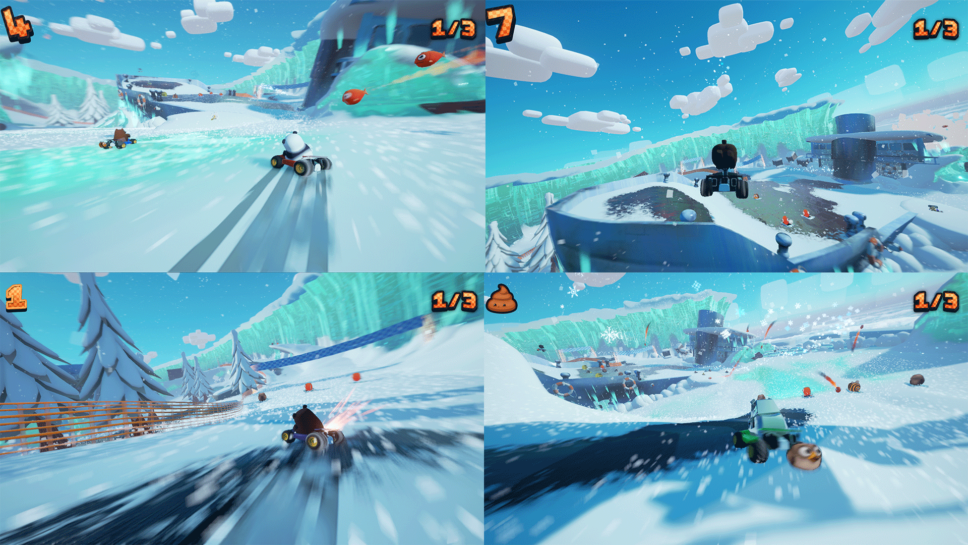 Bears Can't Drift!? brings back four player split screen in kart racing games