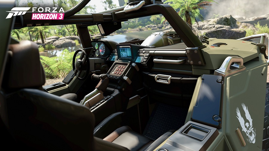 Halo 5 Wartog Forza Horizon 3 off road vehicle cockpit jungle