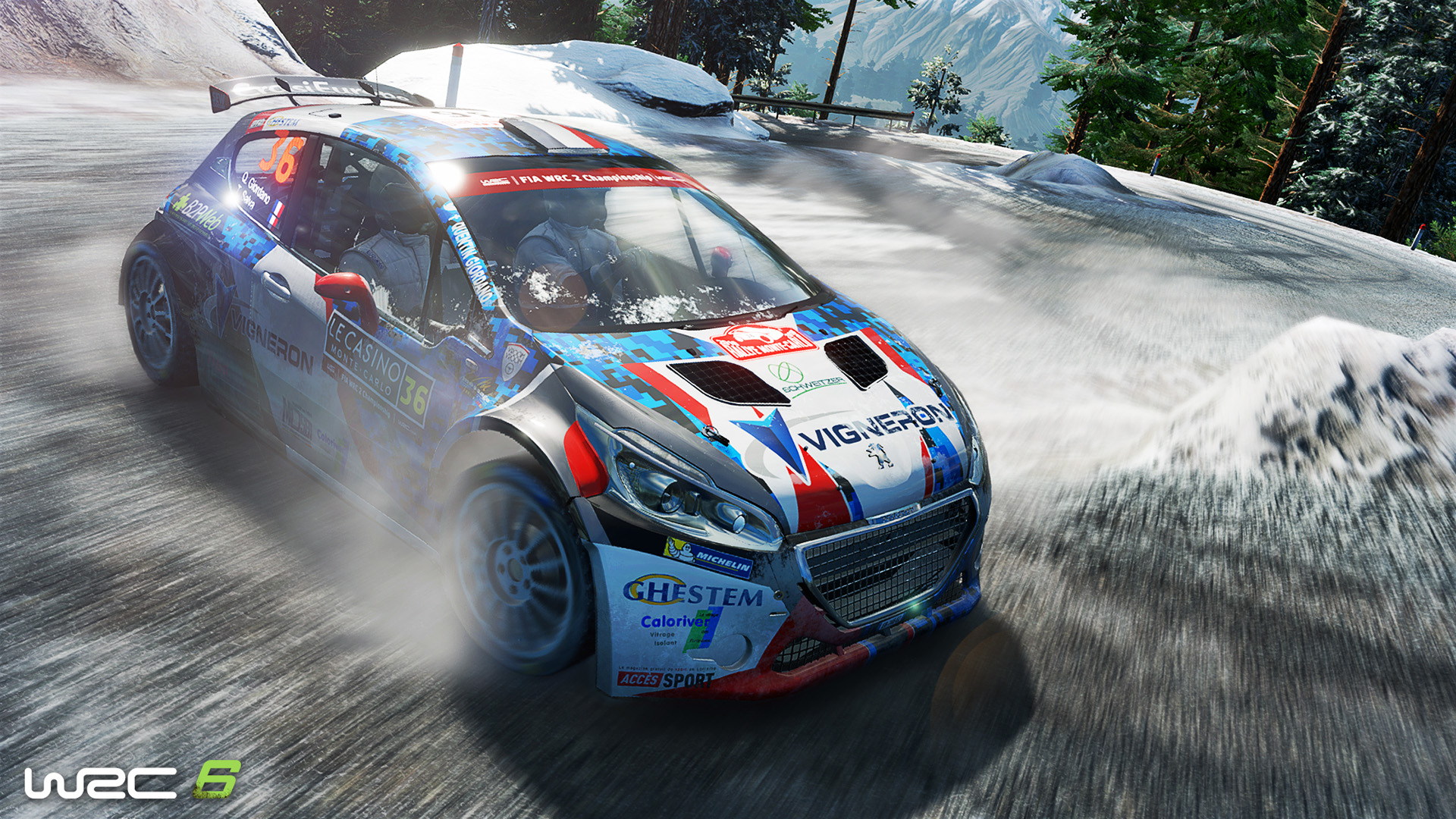 WRC 6 Peugeot 208 snow stage