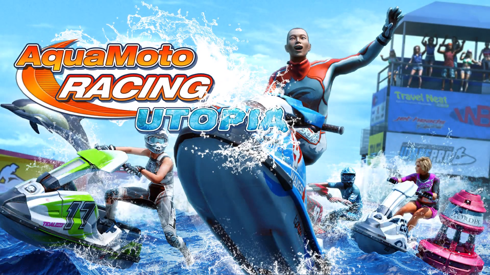 aqua moto racing utopia logo pc ps4 water racer main art