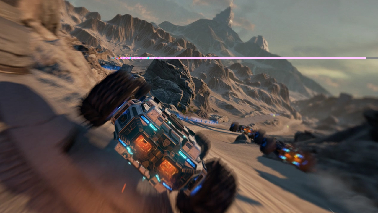 Grip rollcage successor caged element indie racing game desert environment