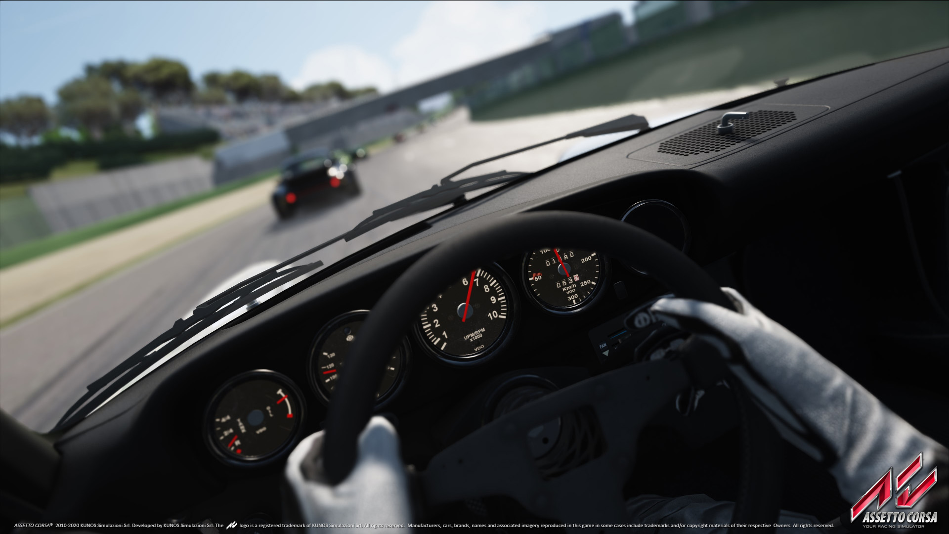 Assetto Corsa car handling in-car view interior