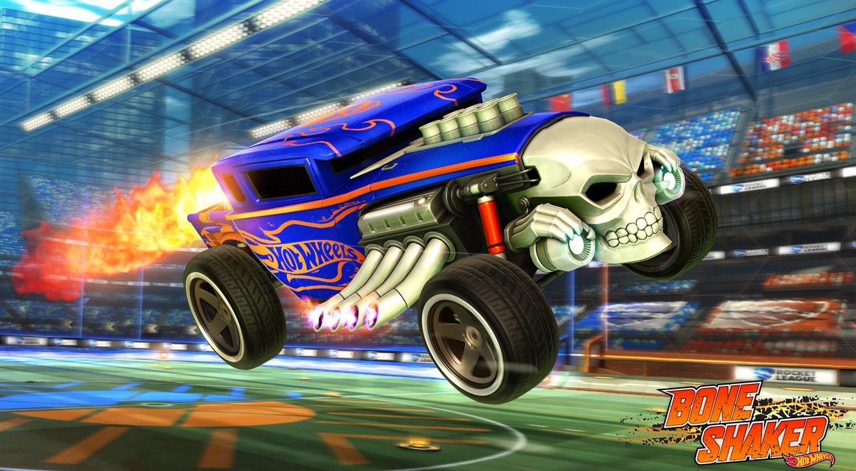 rocket league hot wheels dlc bone shaker vehicle