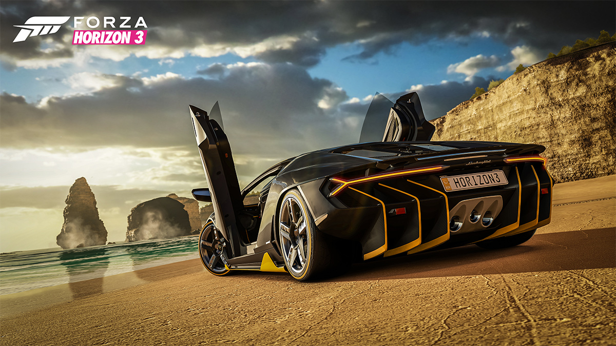 Forza Horizon 3 Lamborghini Centenario beach screenshot