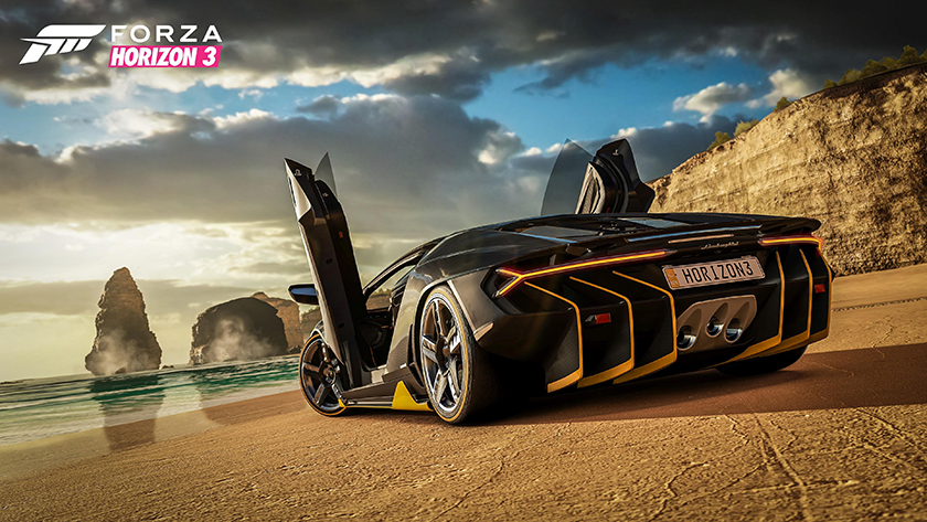 Forza Horizon 3 Lamborghini Centenario beach