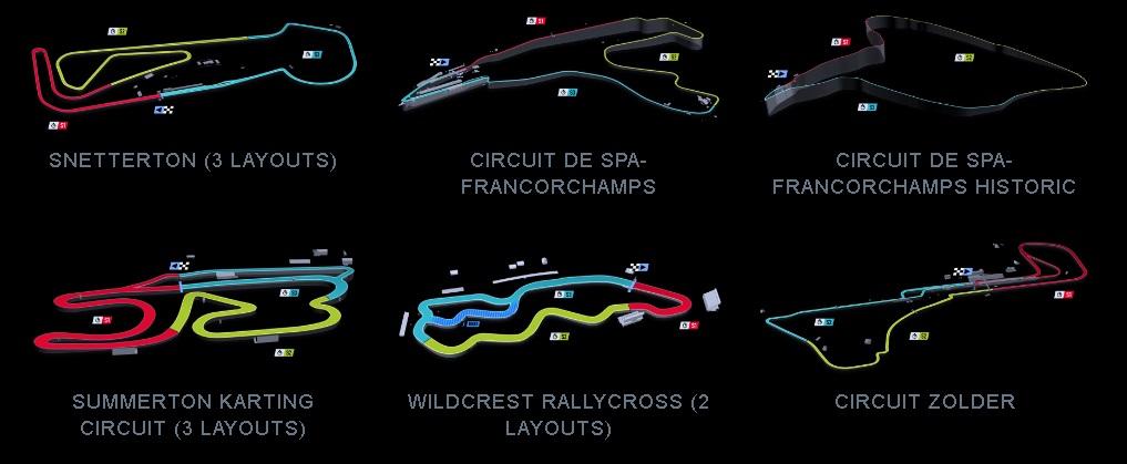 Ultimate Project CARS 2 Track List