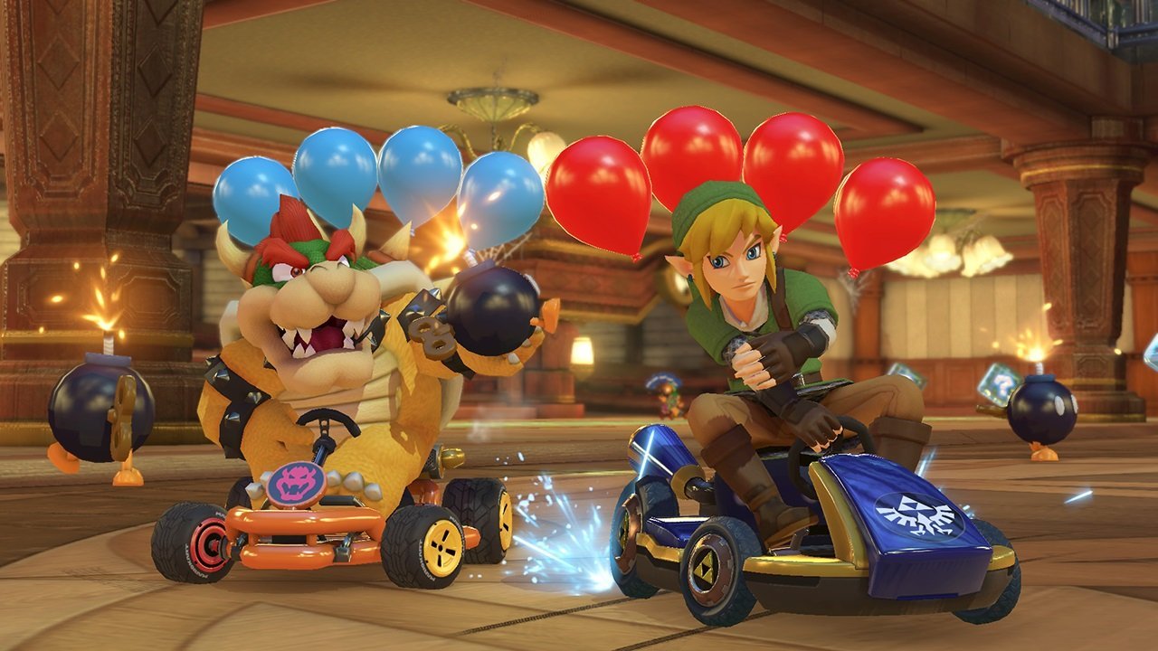 Mario Kart 8 Deluxe screenshot Bowser Zelda Link