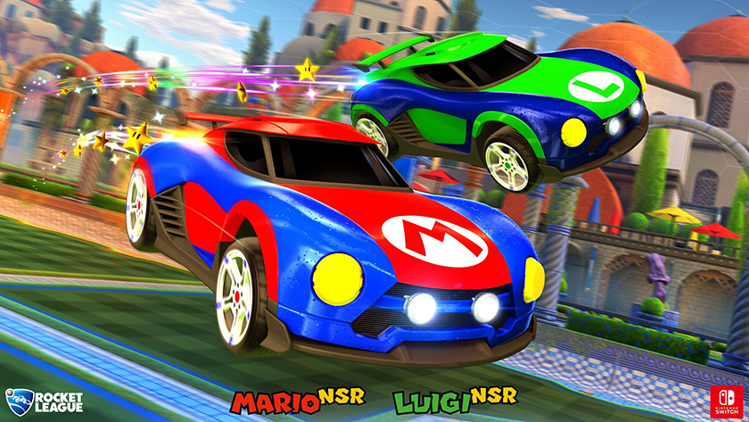 Rocket League Nintendo Switch Mario Battle Cars screenshot