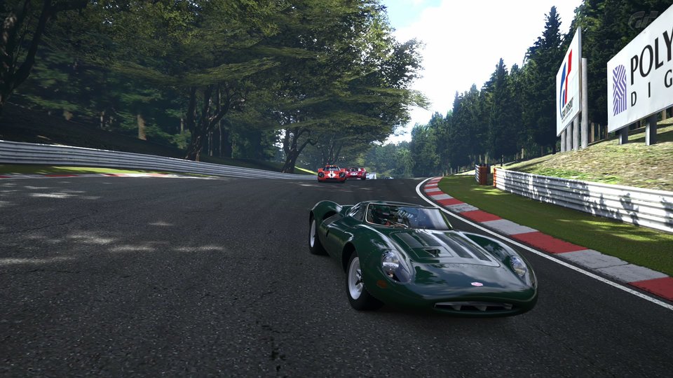 deep forest raceway gt6 jaguar ferrari ford mk iv classic race cars