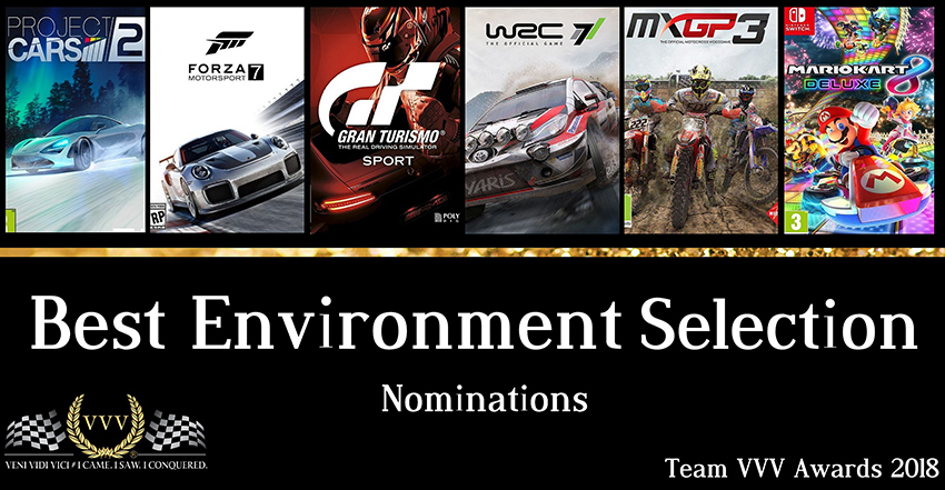 Team VVV Racing Awards 2018 - Best Environment Selection nominations