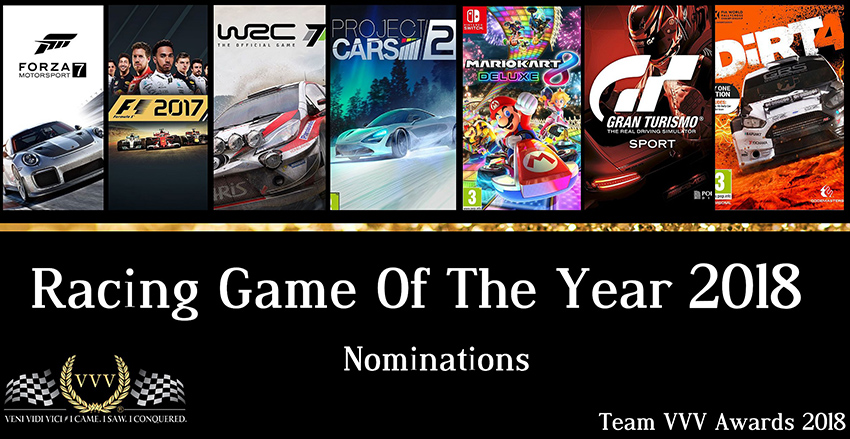 Racing Game of the Year 2018 nominations